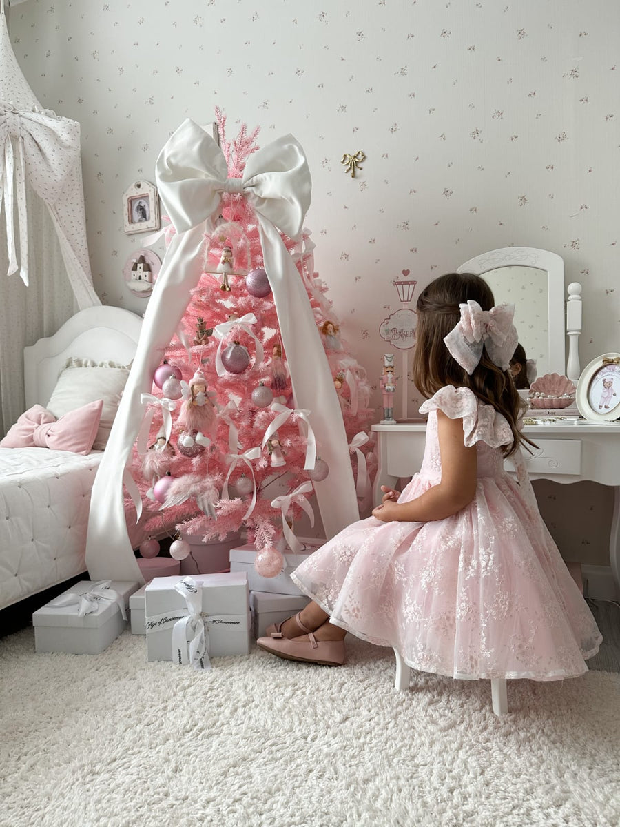 Rose Garden Dress & Hair Bow - Pink