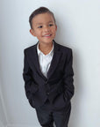 Boys Handmade Luxe Suit Pants - Black