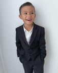 Boys Handmade Luxe Suit Jacket - Black