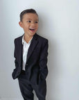 Boys Handmade Luxe Suit Jacket - Black