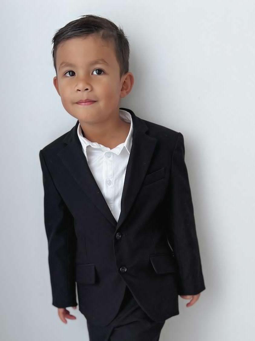 Boys Handmade Luxe Suit Jacket - Black