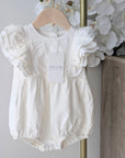 Ecru Romper - 100% Linen/Organic Cotton