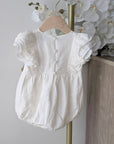 Ecru Romper - 100% Linen/Organic Cotton