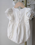 Ecru Romper - 100% Linen/Organic Cotton