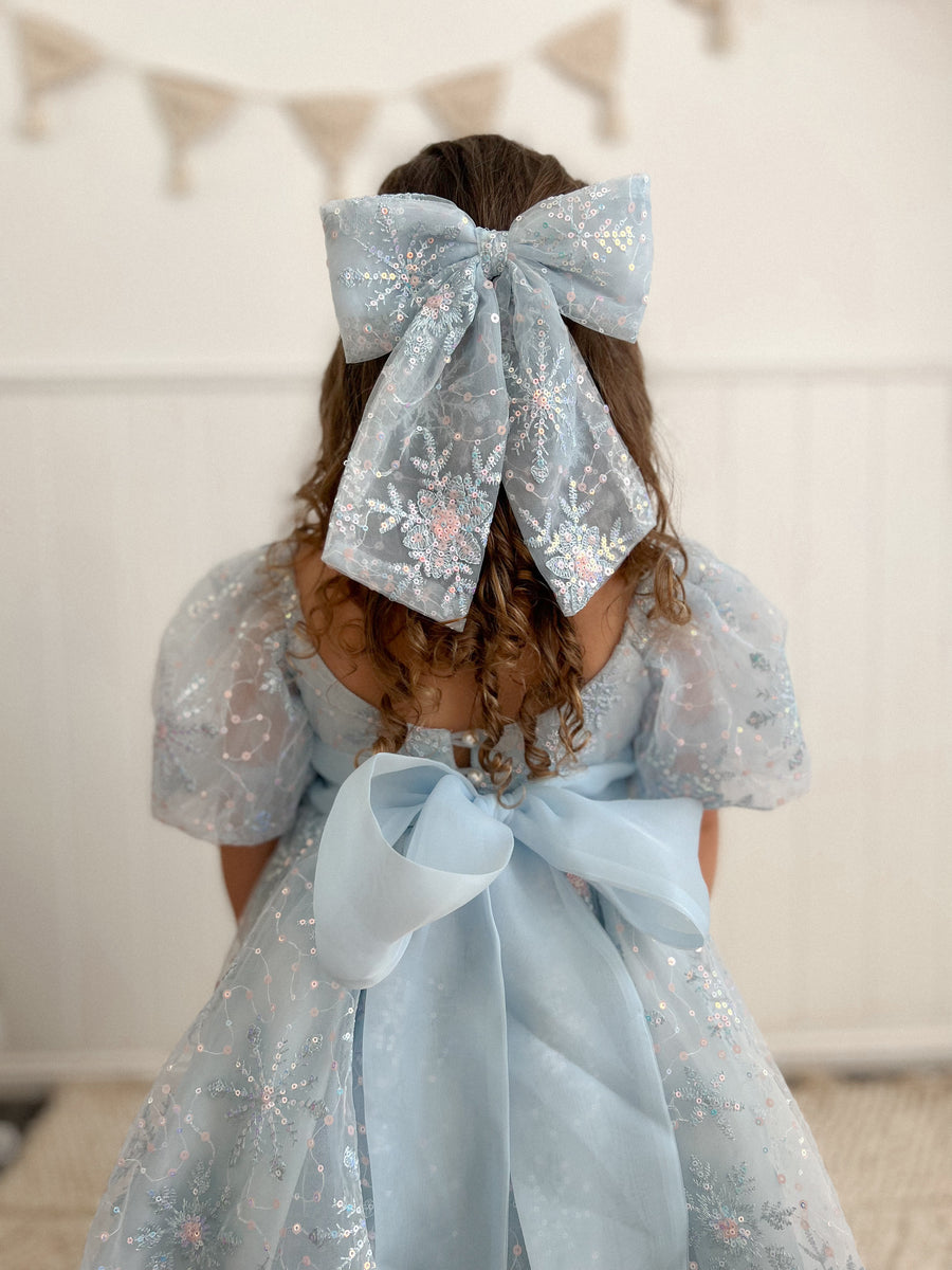 Princess El Luxe Handmade Dress & Hair Bow (Made to order)