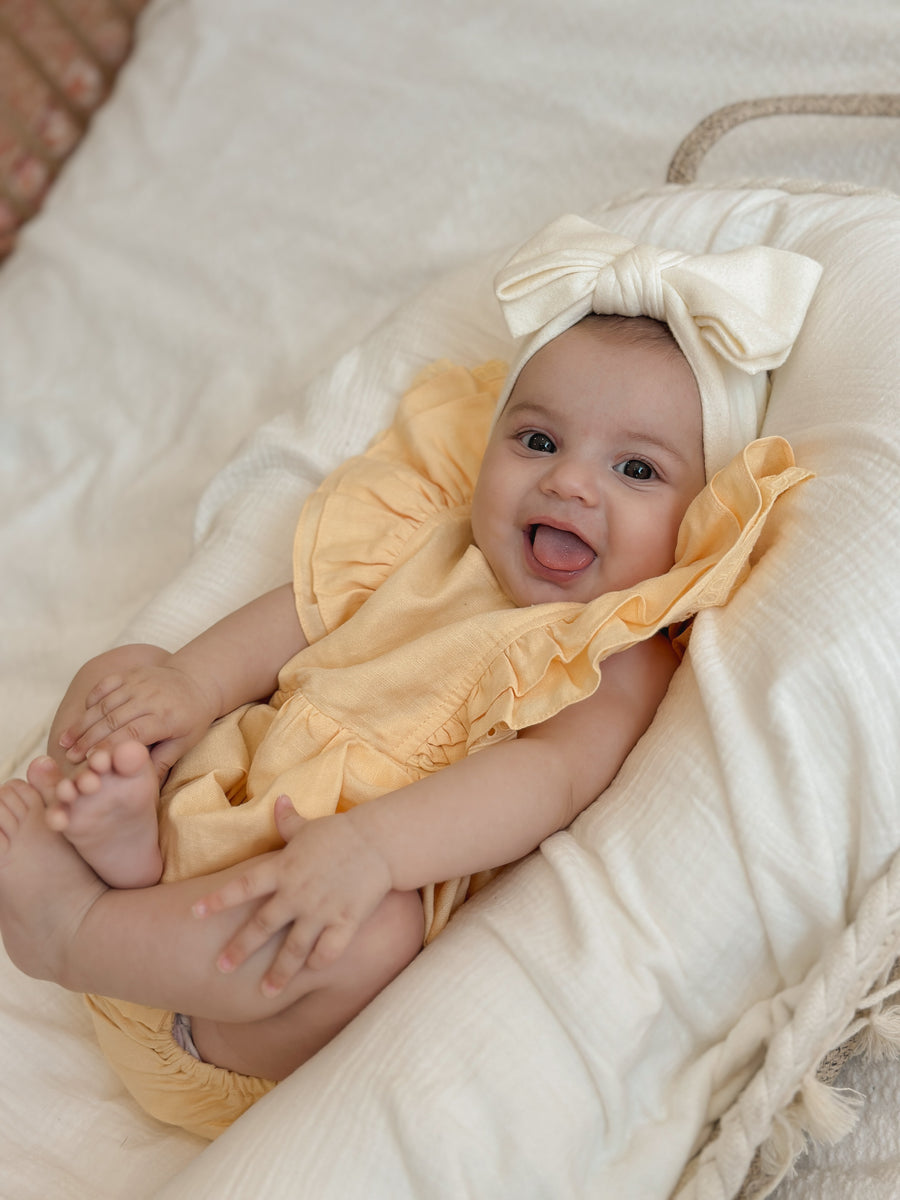 Mik & Me Exclusive Romper - 100% Linen/Organic Cotton (Shipped within 2 days)