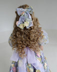 Mirabella Lace Dress & Hair Bow   - Lilac Love (Made to order)