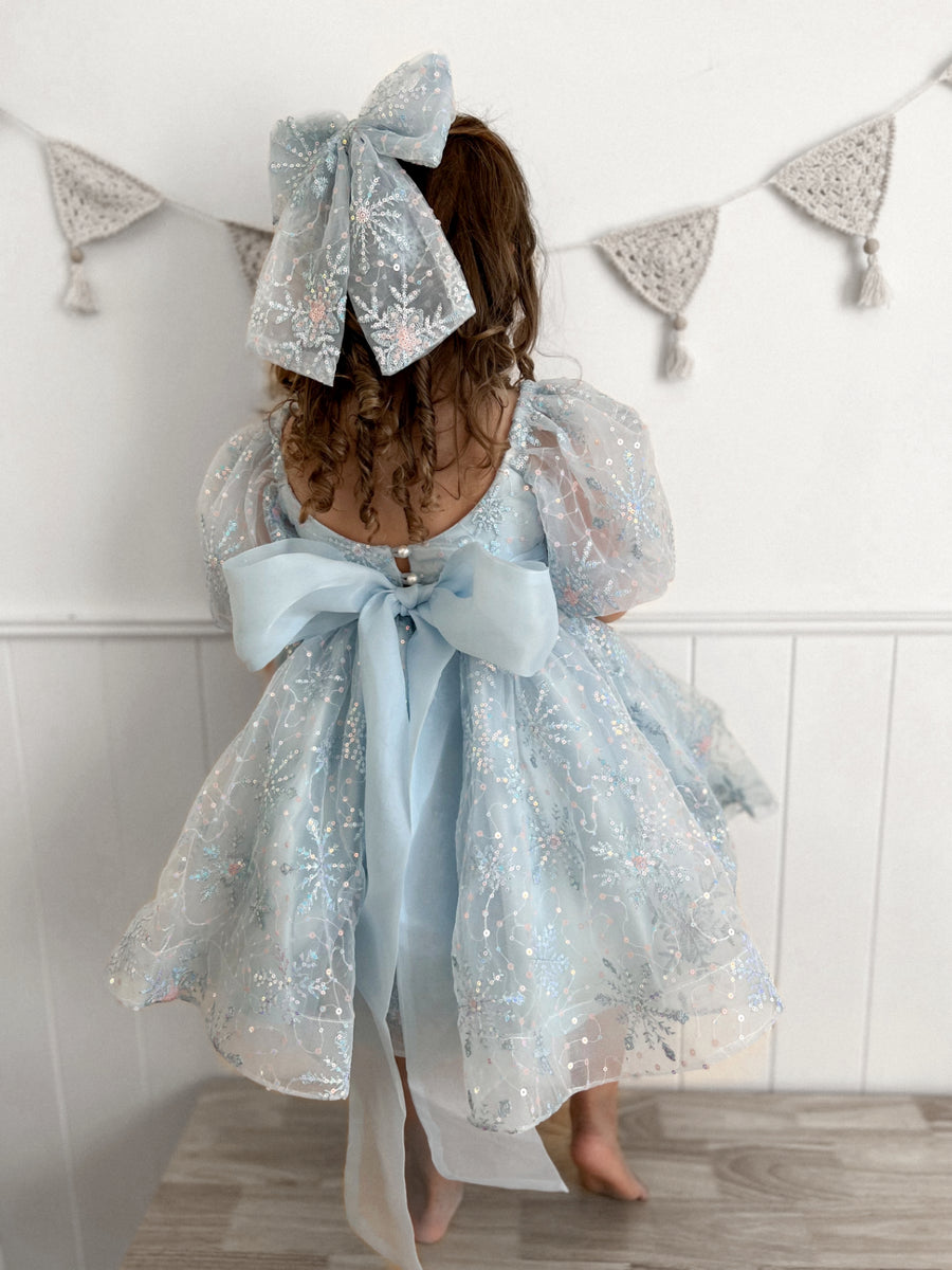 Princess El Luxe Handmade Dress & Hair Bow (Made to order)