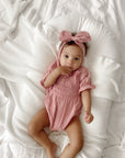 Dusty Pink Romper & Hair Bow