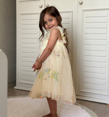 Fairy Party Dress - Pastel Yellow