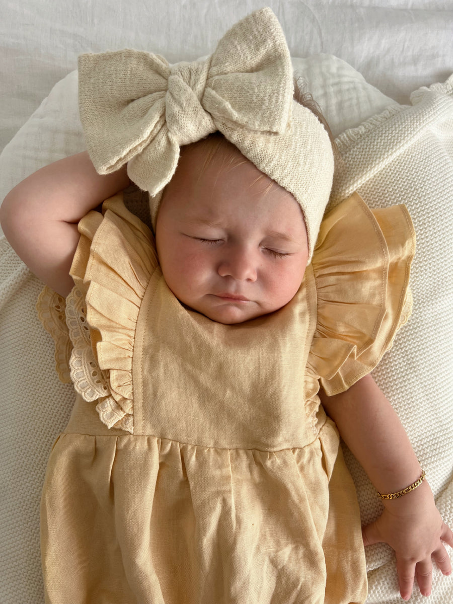 Mik & Me Exclusive Romper - 100% Linen/Organic Cotton (Shipped within 2 days)