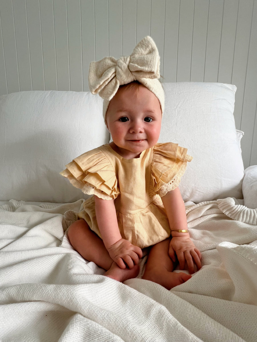 Mik & Me Exclusive Romper - 100% Linen/Organic Cotton (Shipped within 2 days)