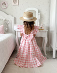 Pink Summer Check Dress