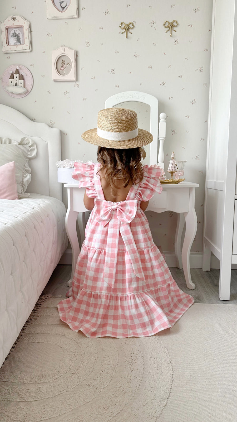 Pink Summer Check Dress