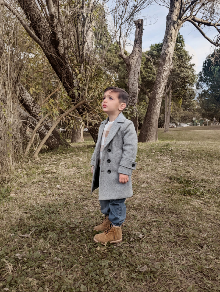 Boys Winter Luxe Coat - Grey