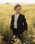 Boys Handmade Luxe Suit Jacket - Black