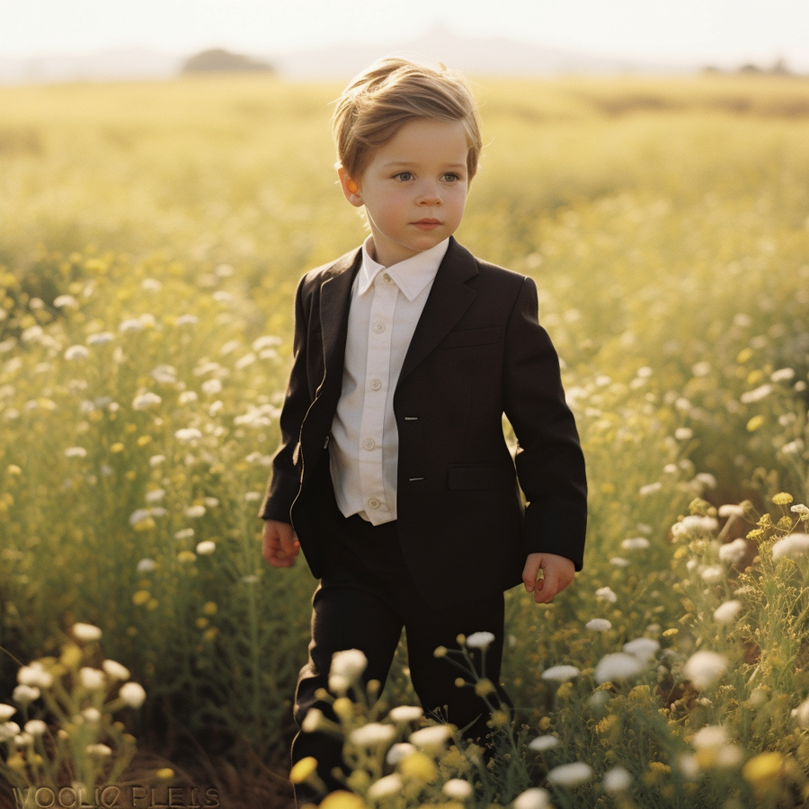 Boys Handmade Luxe Suit Jacket - Black